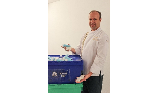 Boas práticas em alojamento - reciclagem de sabonetes no Conrad Algarve - caixas de recolha